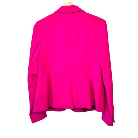 Talbots Women's Special Edition Fuschia Blazer Gold Accents 4 EUC - Picture 5 of 6